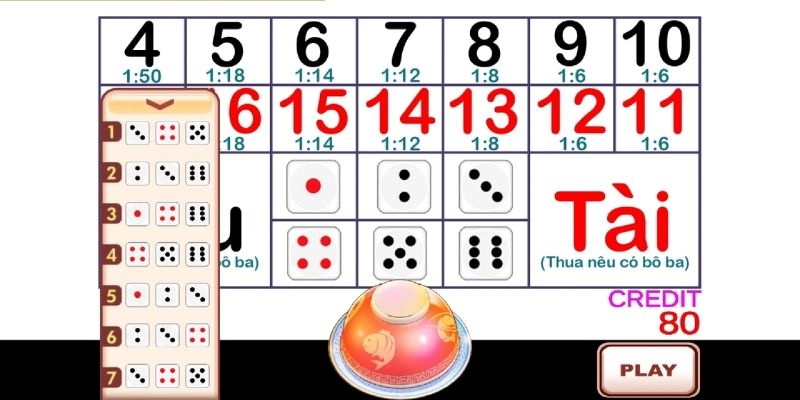 Hướng dẫn cách chơi Tài Xỉu chọn tỷ lệ cược