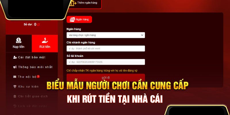 Thực hiện lệnh rút tiền 77WIN